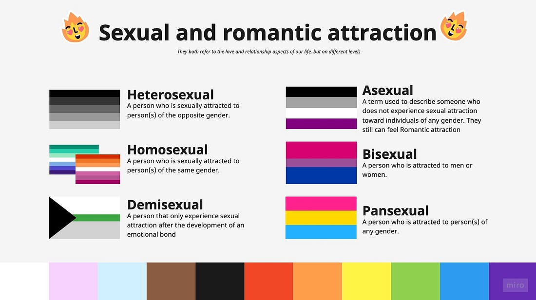 Sexual and romantic attraction flags slide